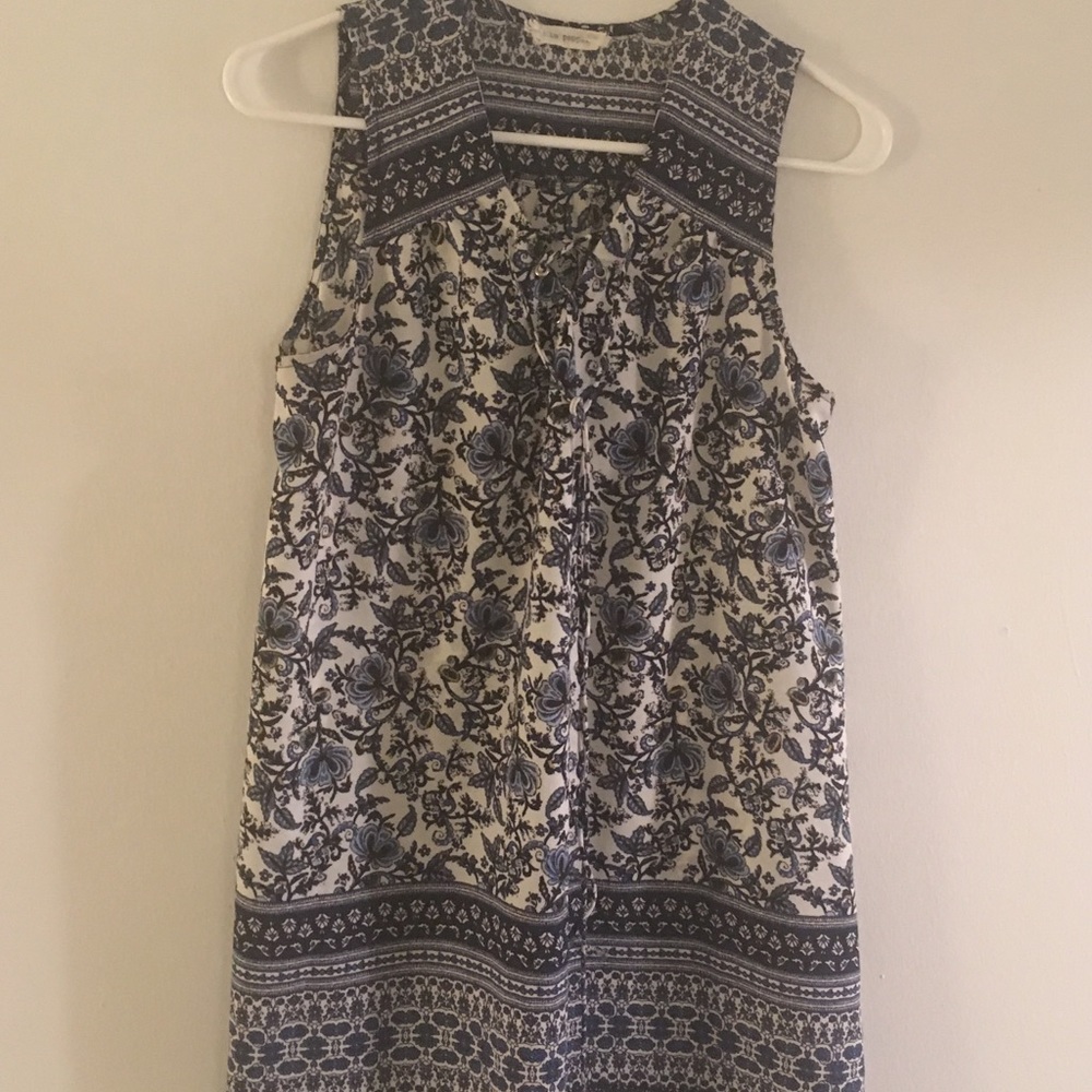 Blue and white summer dress